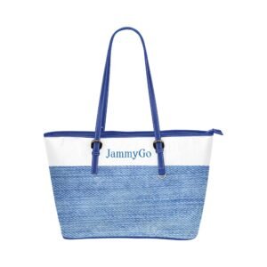 Jeans Leather Tote Bag