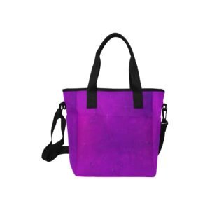 Purple Tote Bag with Shoulder Strap