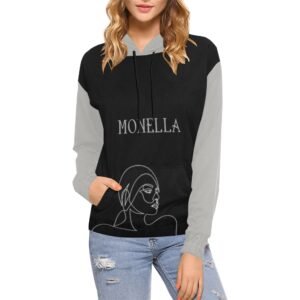 Monella All Over Print Hoodie for Women (USA Size) (Model H13)